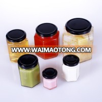 DAILY 45ml 85 ml 100 ml 180ml 280ml 380ml 730ml hexagon glass jar