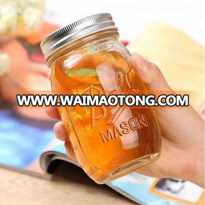 DAILY 16OZ Ball glass Mason Jar Wide-Mouth Can Glass Jar For Canning Storing Pickling Preserving