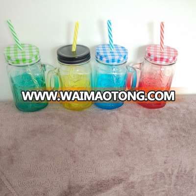 manufacturer mason jar with straw and lid manufacturer in LOW MOQ