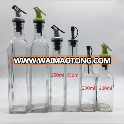 DAILY 150 250 500ML Square Glass olive oil bottle Vinegar Sauce Bottle for oiler cruet condiment packing