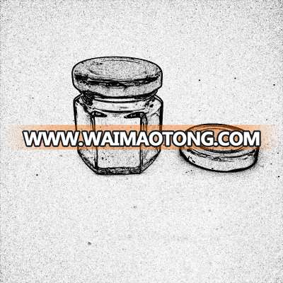 mini 2oz  Hexagon mason jar shot glass for jams and canning food with lids